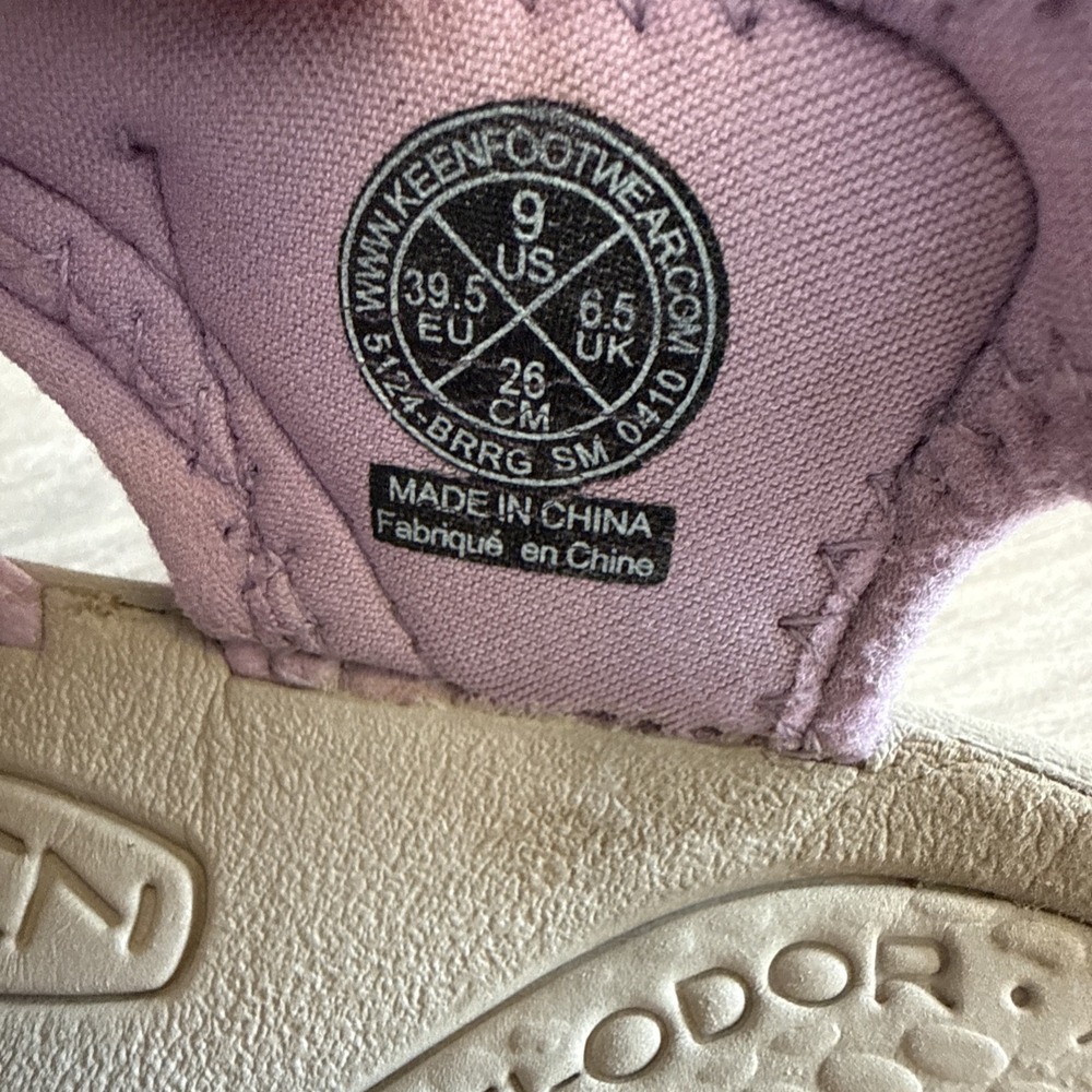 KEEN Whisper Womens  Size 9 Tan Gray Purple Bungee Sport Outdoor Shoes Sandals - Picture 11 of 11